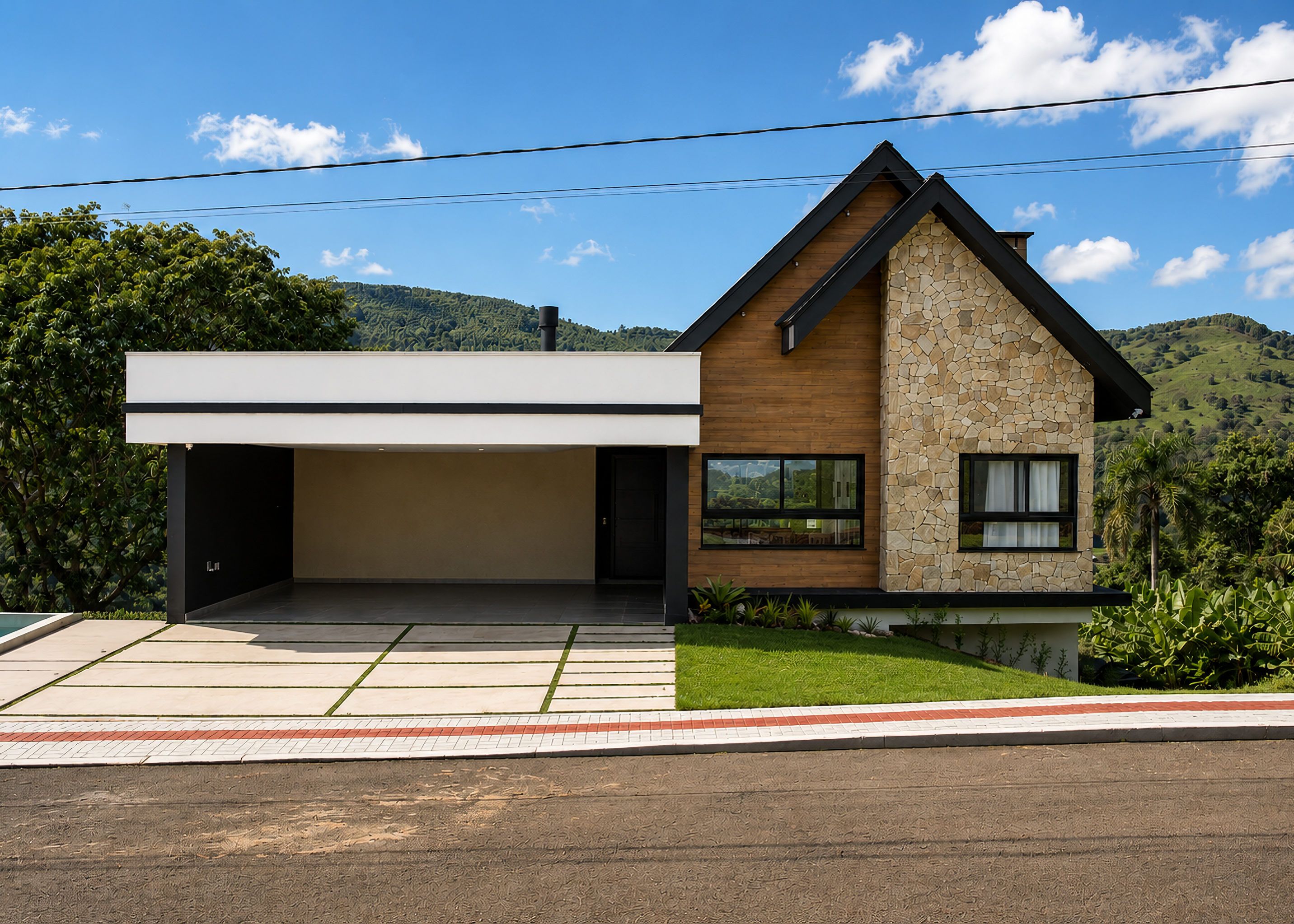 Casa da Montanha em Goio-Erê com esquadrias Krafht